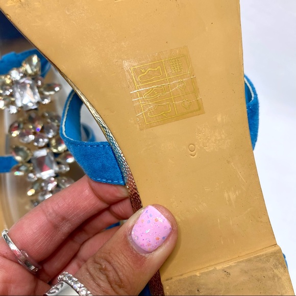 MODERN RUSH blue rhinestone sandals ✨💙 - Picture 11 of 12